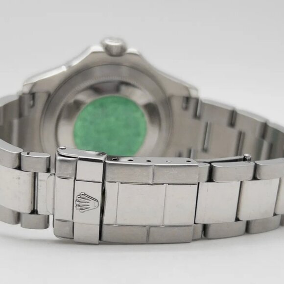 WOW New Condition Rolex Platinum Men's Yacht Master Watch Green Sticker - Picture 4 of 6